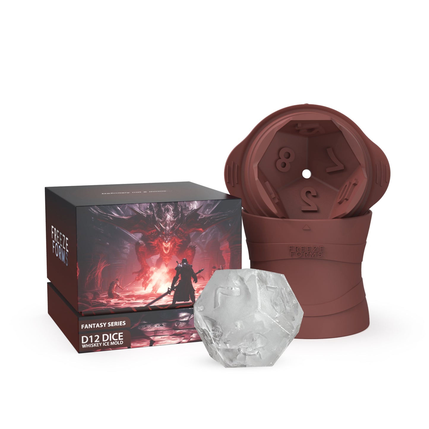 D12 Dice Jumbo Ice Mold